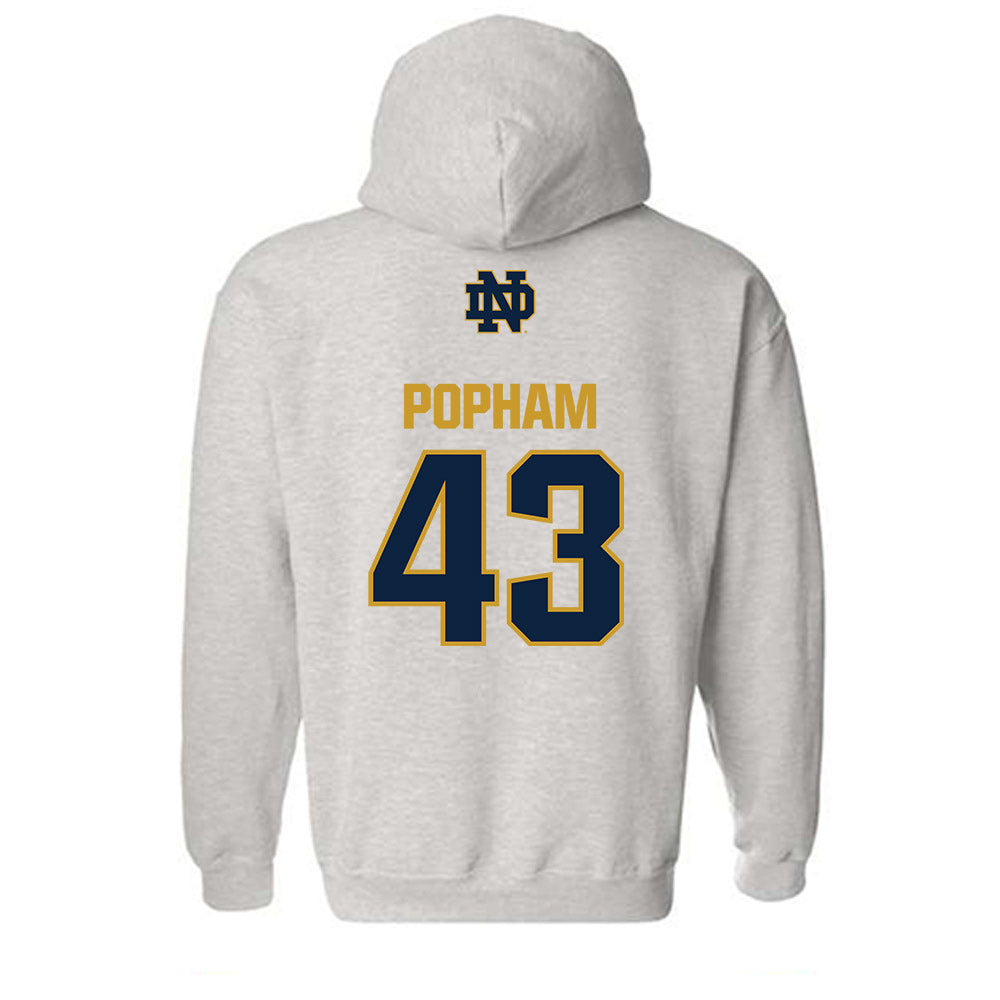 Notre Dame - NCAA Men's Lacrosse : Bo Popham - Classic Fashion Shersey Hooded Sweatshirt-1