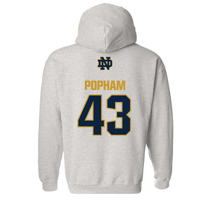 Notre Dame - NCAA Men's Lacrosse : Bo Popham - Classic Fashion Shersey Hooded Sweatshirt-1