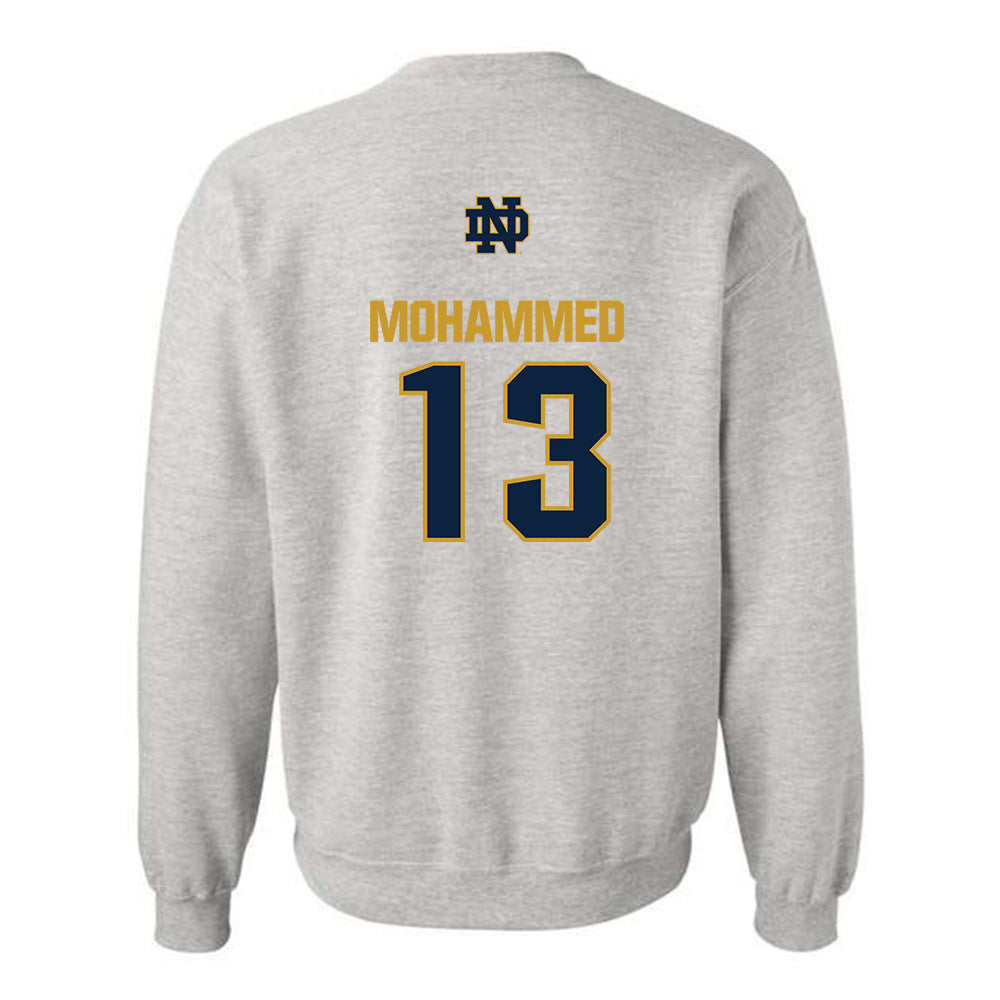 Notre Dame - NCAA Men's Basketball : Sir Mohammed - Classic Fashion Shersey Crewneck Sweatshirt-1