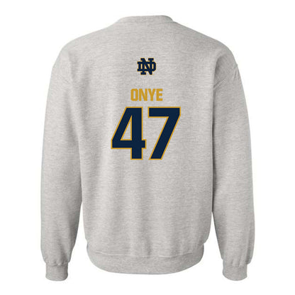Notre Dame - NCAA Football : Jason Onye - Classic Fashion Shersey Crewneck Sweatshirt-1