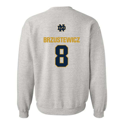Notre Dame - NCAA Baseball : Hudson Brzustewicz - Classic Fashion Shersey Crewneck Sweatshirt-1