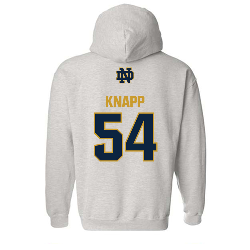 Notre Dame - NCAA Football : Anthonie Knapp - Classic Fashion Shersey Hooded Sweatshirt-1