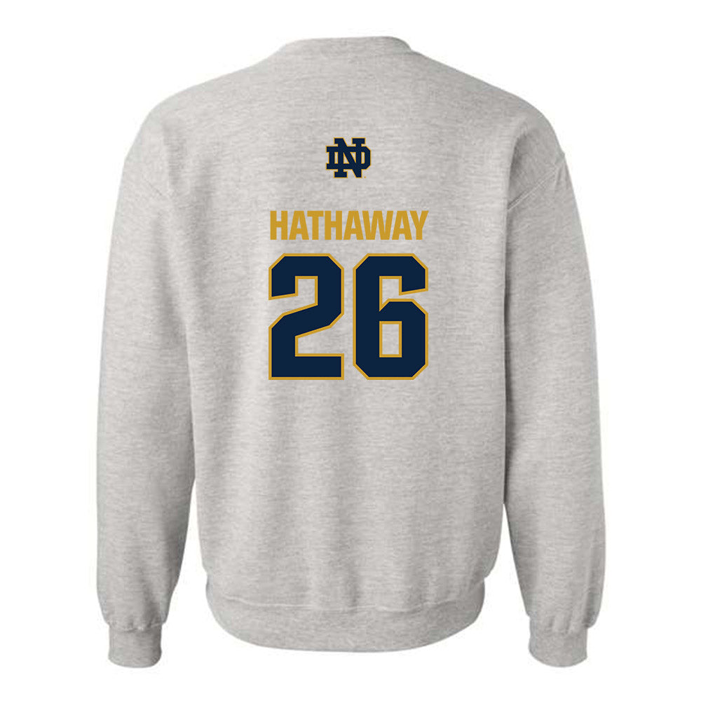 Notre Dame - NCAA Women's Soccer : Melinda Hathaway - Classic Fashion Shersey Crewneck Sweatshirt-1