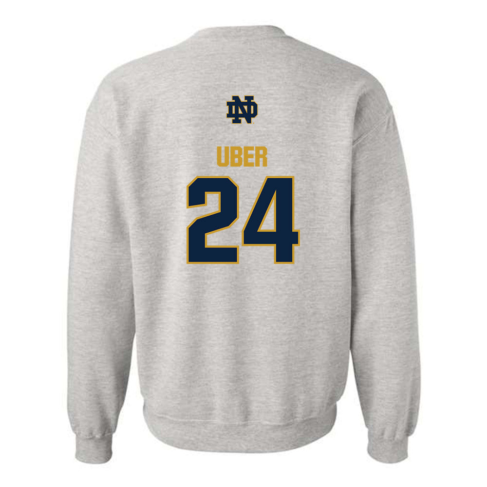Notre Dame - NCAA Baseball : Ty Uber - Classic Fashion Shersey Crewneck Sweatshirt-1