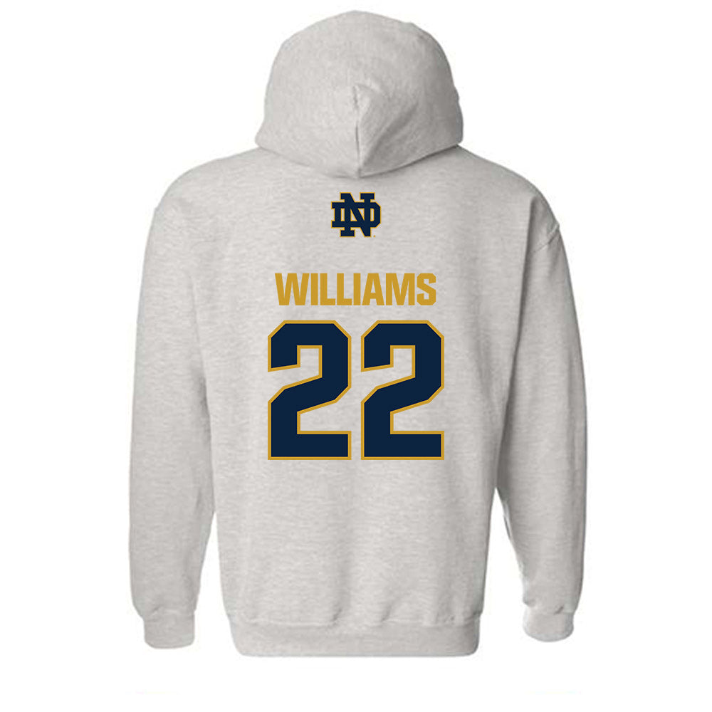 Notre Dame - NCAA Football : Aneyas Williams - Classic Fashion Shersey Hooded Sweatshirt-1