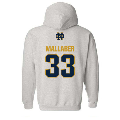 Notre Dame - NCAA Women's Lacrosse : Katie Mallaber - Classic Fashion Shersey Hooded Sweatshirt-1