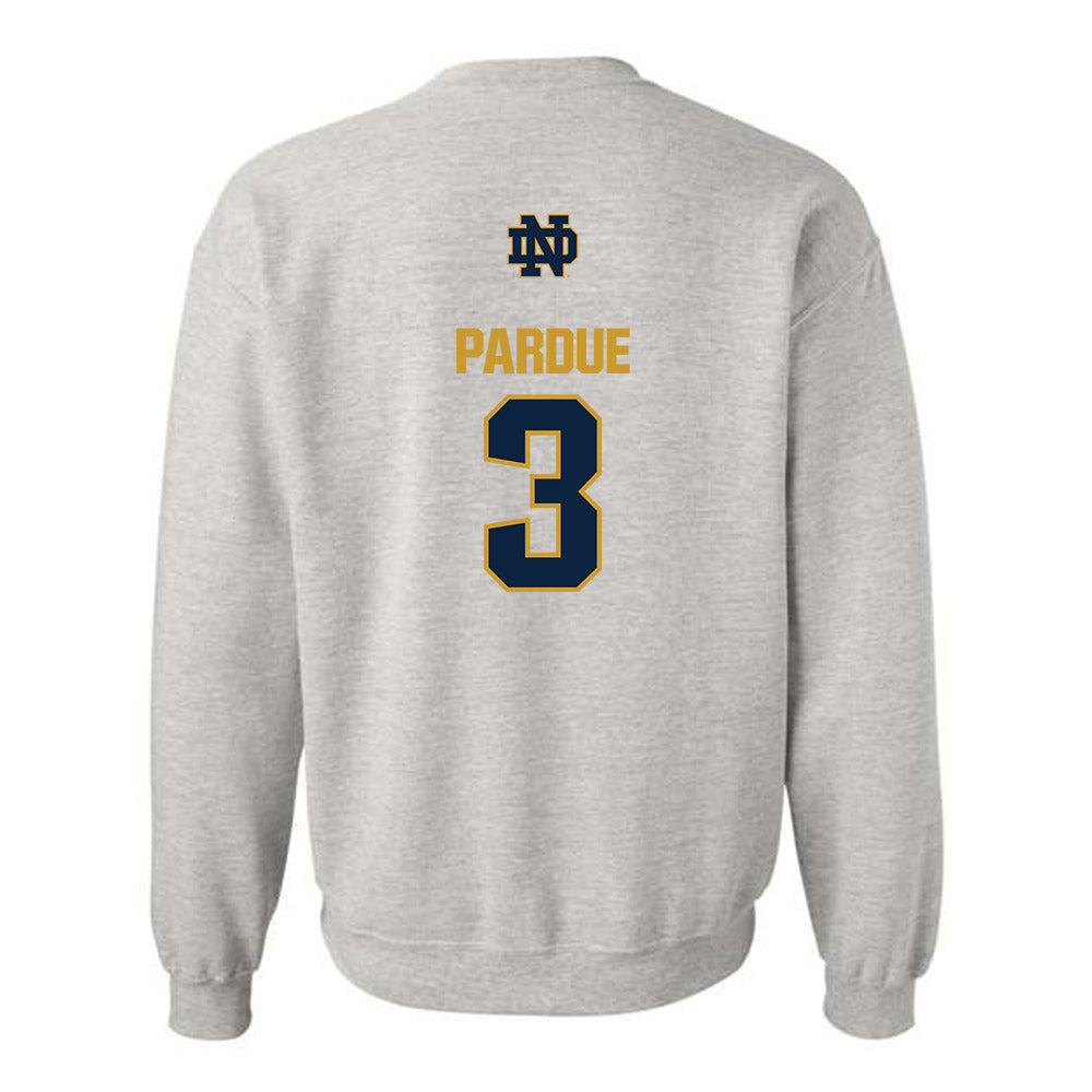 Notre Dame - NCAA Men's Ice Hockey : Charlie Pardue - Classic Fashion Shersey Crewneck Sweatshirt-1