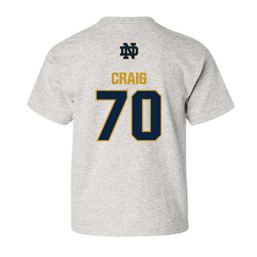 Notre Dame - NCAA Football : Ashton Craig - Classic Fashion Shersey Youth T-Shirt-1