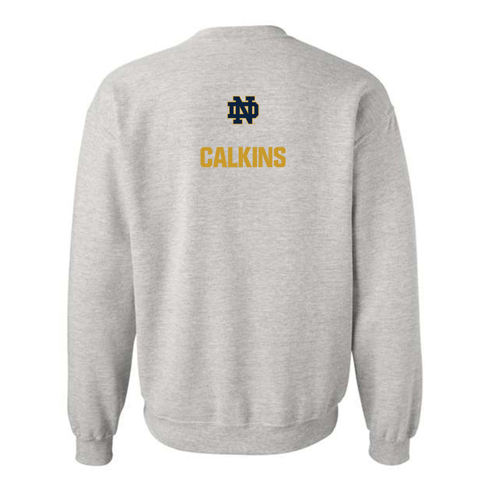 Notre Dame - NCAA Men's Swimming & Diving : Brady Calkins - Classic Fashion Shersey Crewneck Sweatshirt-1