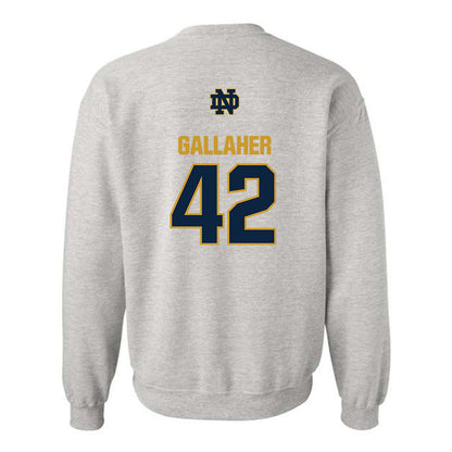 Notre Dame - NCAA Men's Lacrosse : Christian Gallaher - Classic Fashion Shersey Crewneck Sweatshirt-1