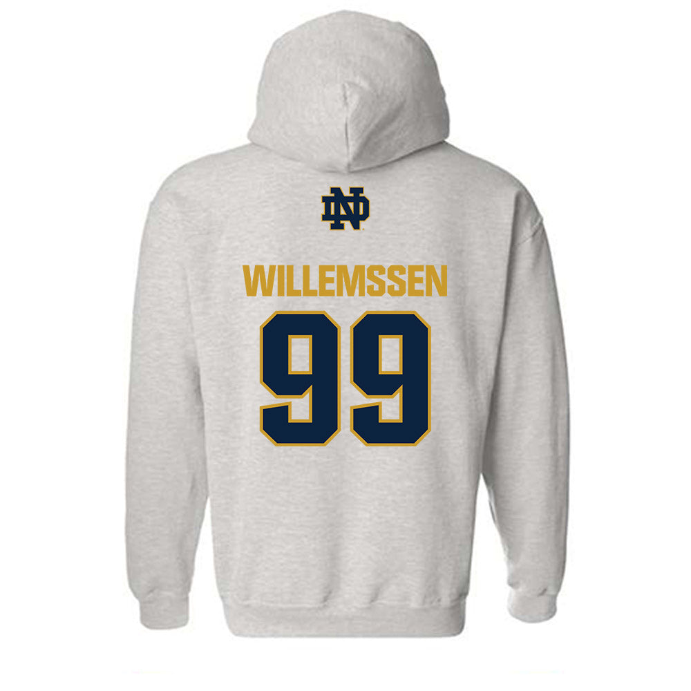 Notre Dame - NCAA Softball : Christina Willemssen - Classic Fashion Shersey Hooded Sweatshirt-1