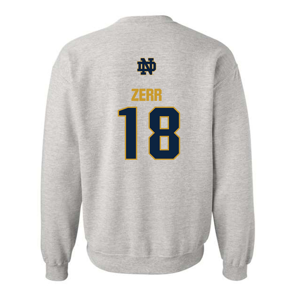 Notre Dame - NCAA Baseball : Aiden Zerr - Classic Fashion Shersey Crewneck Sweatshirt-1