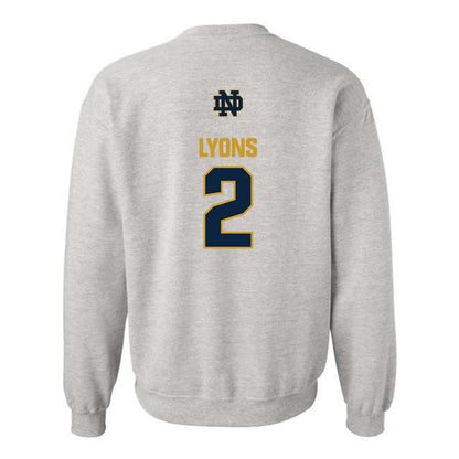 Notre Dame - NCAA Women's Lacrosse : Abigail Lyons - Classic Fashion Shersey Crewneck Sweatshirt-1