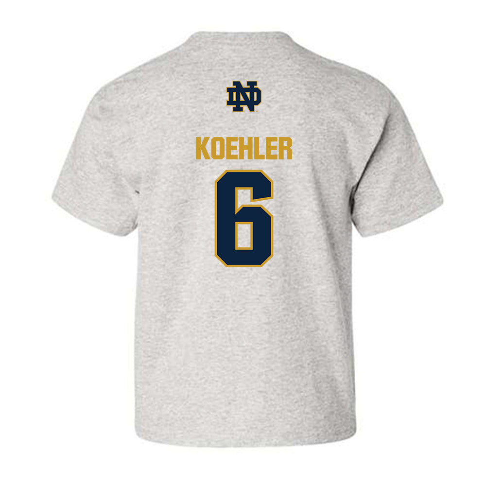 Notre Dame - NCAA Men's Basketball : Brady Koehler - Classic Fashion Shersey Youth T-Shirt-1
