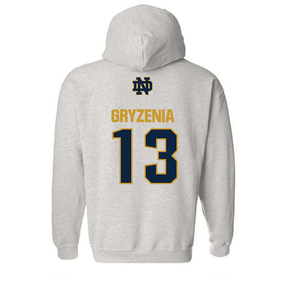 Notre Dame - NCAA Men's Lacrosse : Andrew Gryzenia - Classic Fashion Shersey Hooded Sweatshirt-1