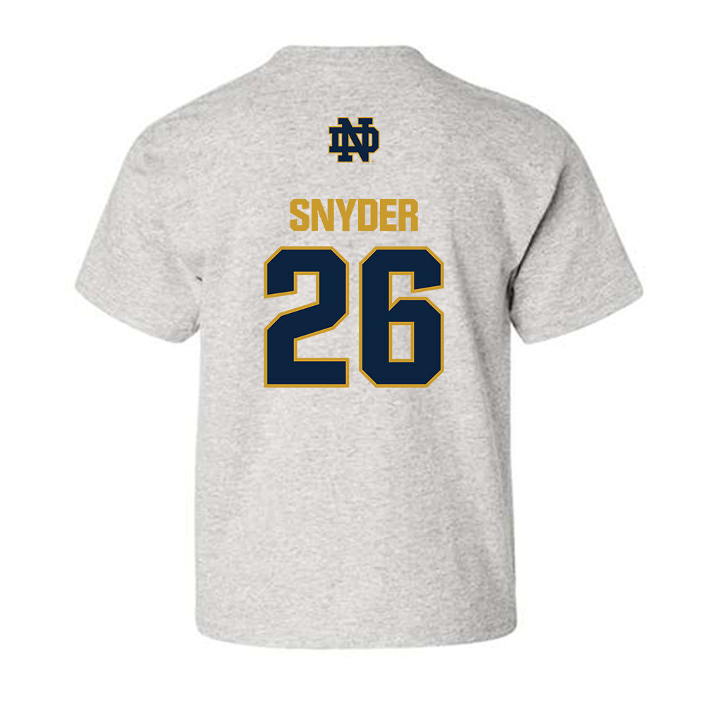 Notre Dame - NCAA Baseball : Garrett Snyder - Classic Fashion Shersey Youth T-Shirt-1