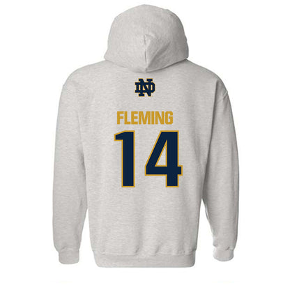 Notre Dame - NCAA Men's Ice Hockey : Maddox Fleming - Classic Fashion Shersey Hooded Sweatshirt-1