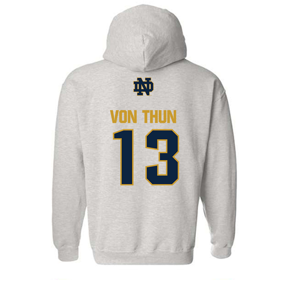 Notre Dame - NCAA Men's Soccer : Martin von Thun - Classic Fashion Shersey Hooded Sweatshirt-1