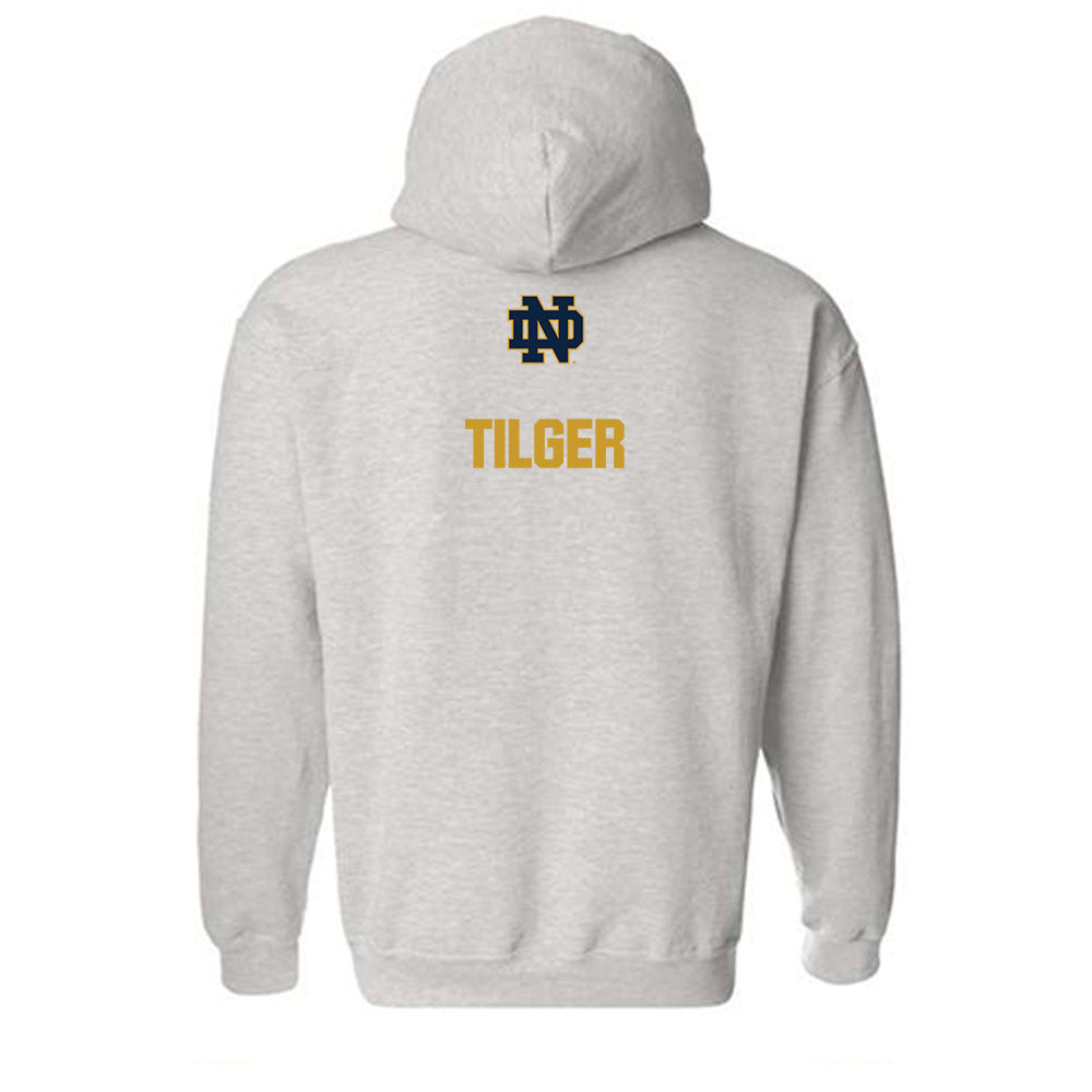Notre Dame - NCAA Women's Swimming & Diving : Camryn Tilger - Classic Fashion Shersey Hooded Sweatshirt-1