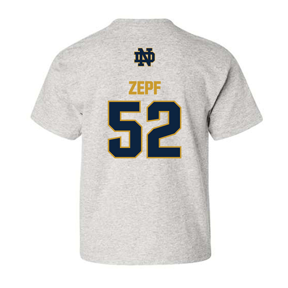 Notre Dame - NCAA Men's Lacrosse : Alex Zepf - Classic Fashion Shersey Youth T-Shirt-1