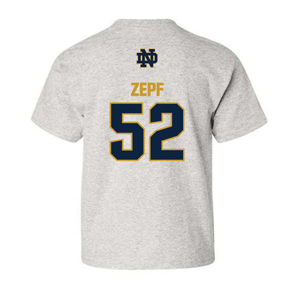 Notre Dame - NCAA Men's Lacrosse : Alex Zepf - Classic Fashion Shersey Youth T-Shirt-1