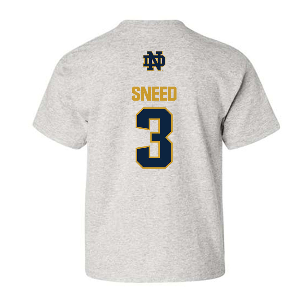 Notre Dame - NCAA Football : Jaylen Sneed - Classic Fashion Shersey Youth T-Shirt-1