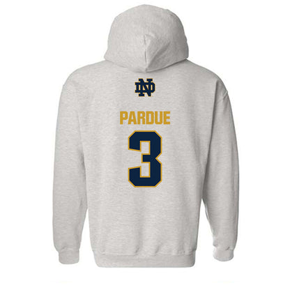 Notre Dame - NCAA Men's Ice Hockey : Charlie Pardue - Classic Fashion Shersey Hooded Sweatshirt-1