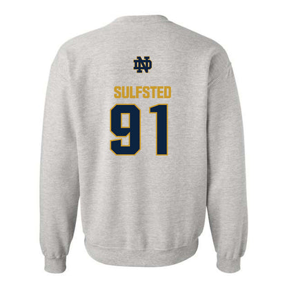 Notre Dame - NCAA Football : Gordy Sulfsted - Classic Fashion Shersey Crewneck Sweatshirt-1