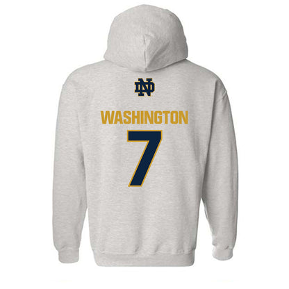Notre Dame - NCAA Football : Tyrus Washington - Classic Fashion Shersey Hooded Sweatshirt-1