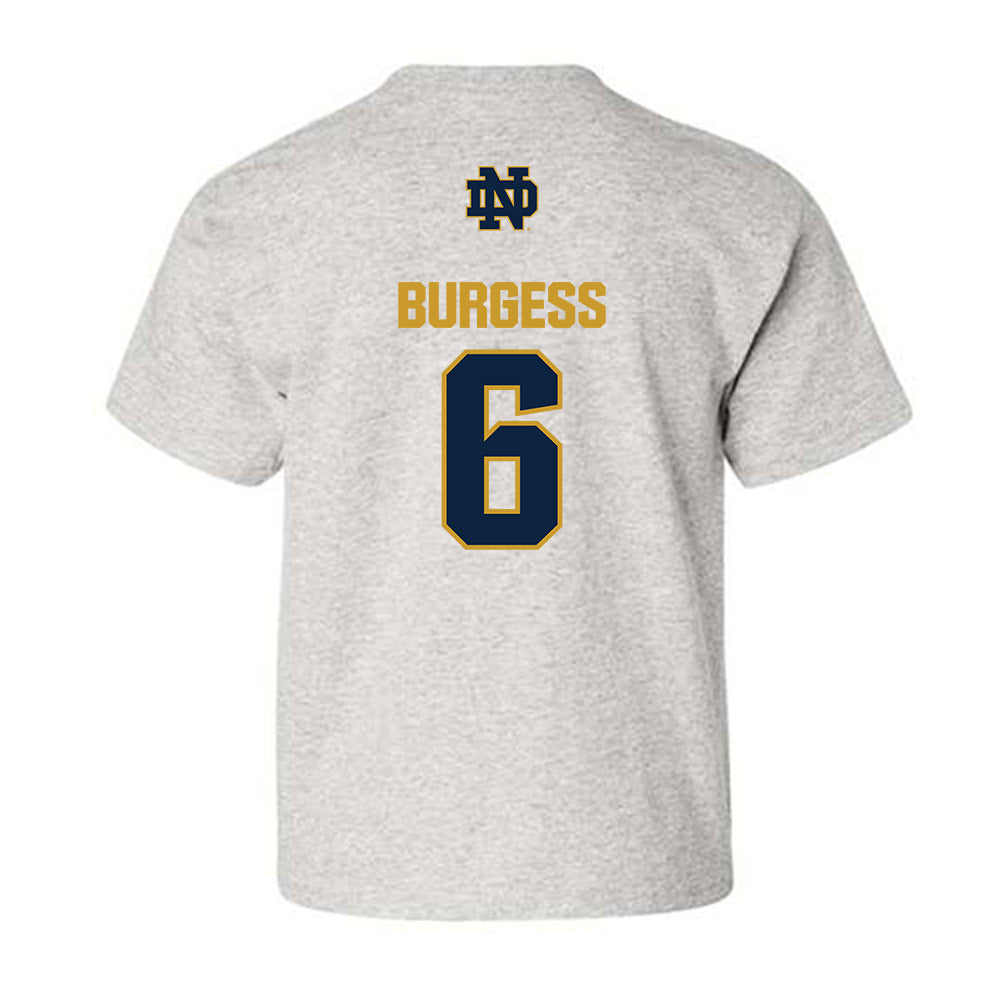Notre Dame - NCAA Football : Christopher Burgess - Classic Fashion Shersey Youth T-Shirt-1