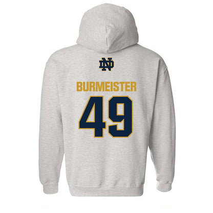 Notre Dame - NCAA Men's Lacrosse : Ben Burmeister - Classic Fashion Shersey Hooded Sweatshirt-1