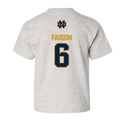 Notre Dame - NCAA Football : Jordan Faison - Classic Fashion Shersey Youth T-Shirt-1