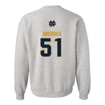 Notre Dame - NCAA Football : Ben Nichols - Classic Fashion Shersey Crewneck Sweatshirt-1