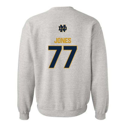 Notre Dame - NCAA Football : Peter Jones - Classic Fashion Shersey Crewneck Sweatshirt-1