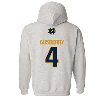 Notre Dame - NCAA Football : Jaiden Ausberry - Classic Fashion Shersey Hooded Sweatshirt-1