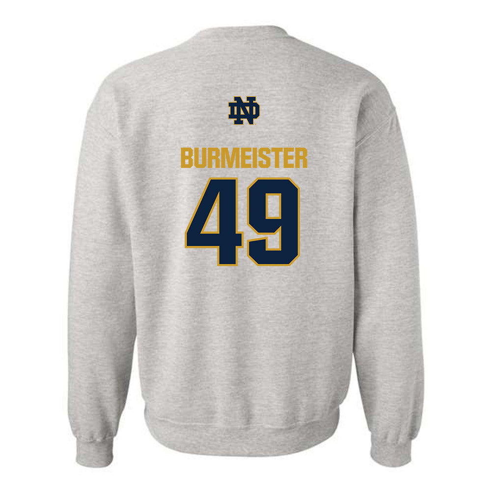 Notre Dame - NCAA Men's Lacrosse : Ben Burmeister - Classic Fashion Shersey Crewneck Sweatshirt-1