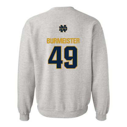 Notre Dame - NCAA Men's Lacrosse : Ben Burmeister - Classic Fashion Shersey Crewneck Sweatshirt-1