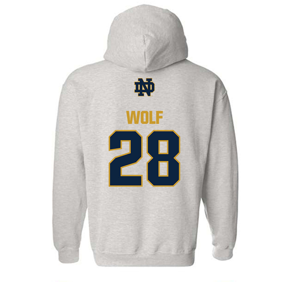 Notre Dame - NCAA Baseball : Rhys Wolf - Classic Fashion Shersey Hooded Sweatshirt-1