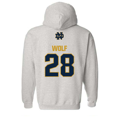 Notre Dame - NCAA Baseball : Rhys Wolf - Classic Fashion Shersey Hooded Sweatshirt-1