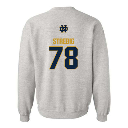 Notre Dame - NCAA Football : Owen Strebig - Classic Fashion Shersey Crewneck Sweatshirt-1