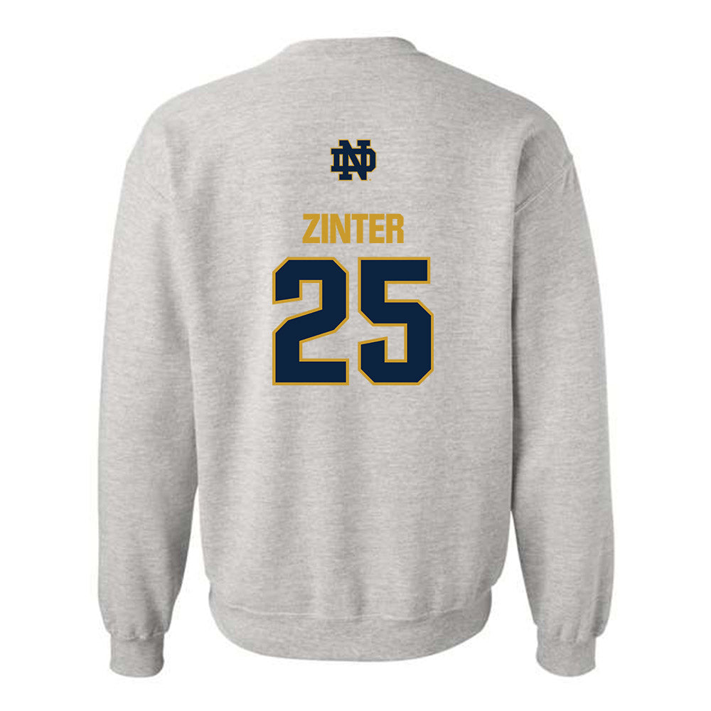 Notre Dame - NCAA Football : Preston Zinter - Classic Fashion Shersey Crewneck Sweatshirt-1