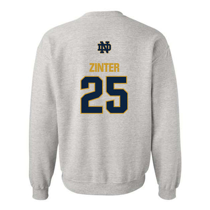 Notre Dame - NCAA Football : Preston Zinter - Classic Fashion Shersey Crewneck Sweatshirt-1