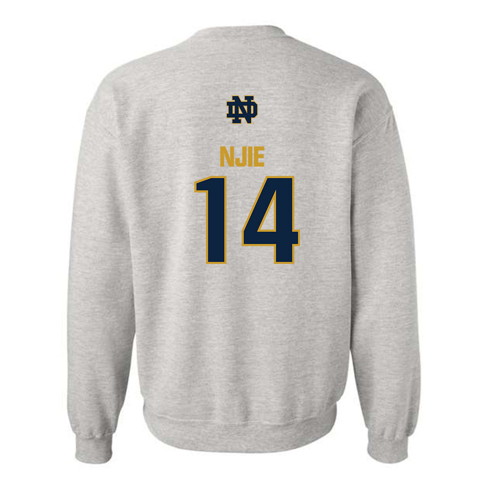 Notre Dame - NCAA Men's Basketball : Kebba Njie - Classic Fashion Shersey Crewneck Sweatshirt-1
