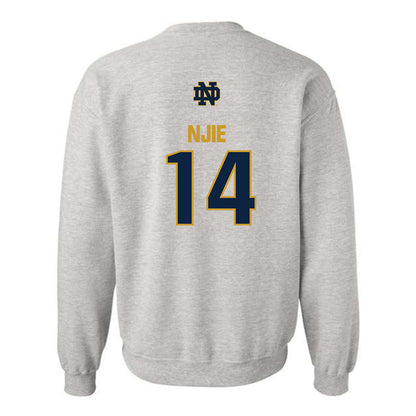 Notre Dame - NCAA Men's Basketball : Kebba Njie - Classic Fashion Shersey Crewneck Sweatshirt-1