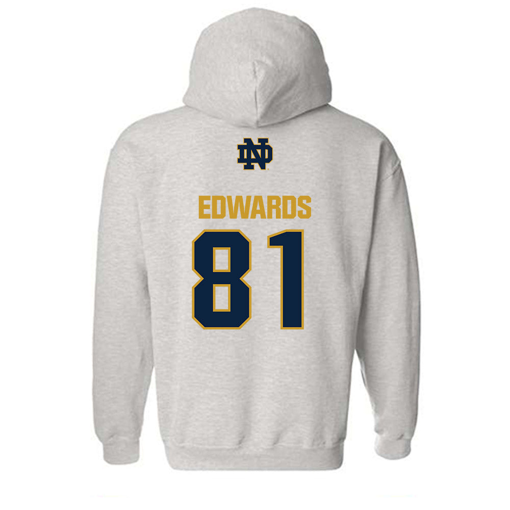 Notre Dame - NCAA Men's Ice Hockey : Beckham Edwards - Classic Fashion Shersey Hooded Sweatshirt-1
