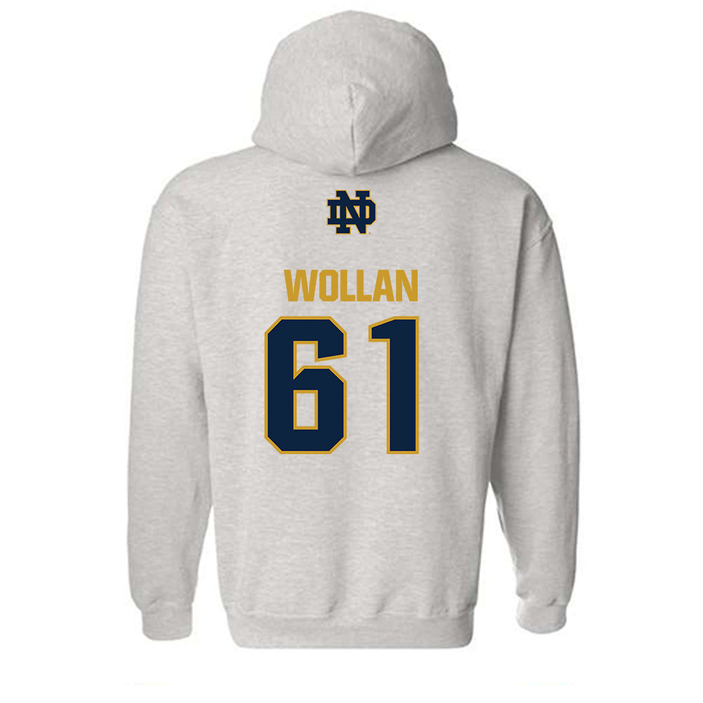 Notre Dame - NCAA Football : Robbie Wollan - Classic Fashion Shersey Hooded Sweatshirt-1