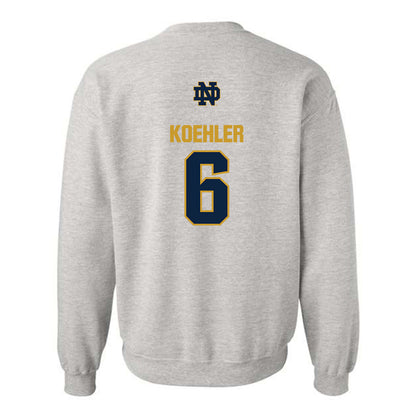 Notre Dame - NCAA Men's Basketball : Brady Koehler - Classic Fashion Shersey Crewneck Sweatshirt-1