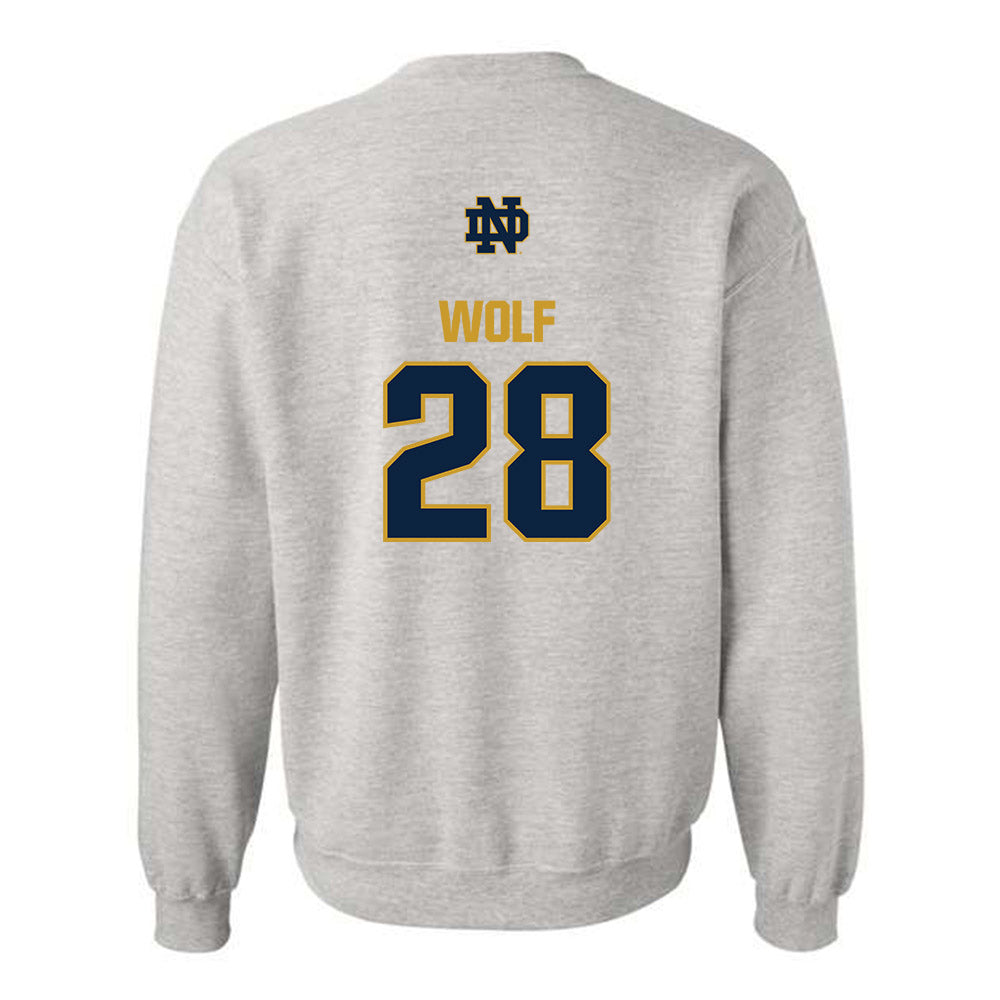 Notre Dame - NCAA Baseball : Rhys Wolf - Classic Fashion Shersey Crewneck Sweatshirt-1