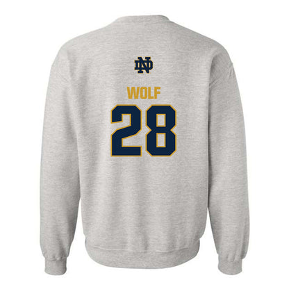 Notre Dame - NCAA Baseball : Rhys Wolf - Classic Fashion Shersey Crewneck Sweatshirt-1