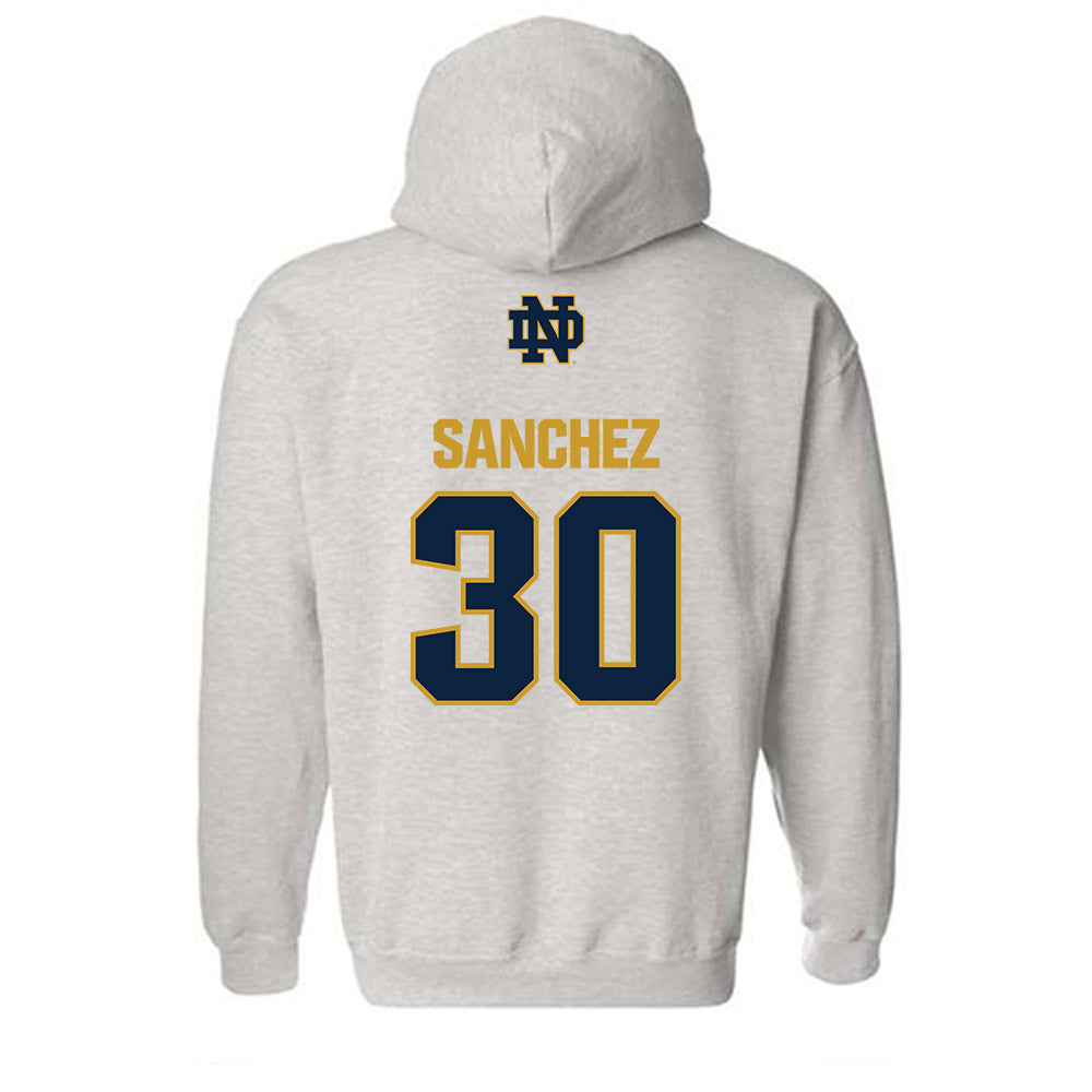Notre Dame - NCAA Women's Basketball : Gisela Sanchez - Classic Fashion Shersey Hooded Sweatshirt-1